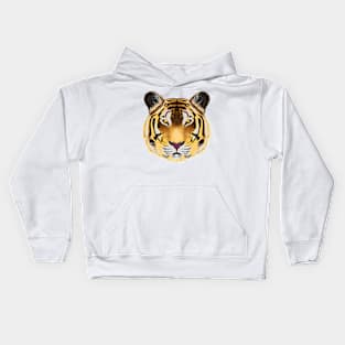 Tiger direct face looking to you Kids Hoodie